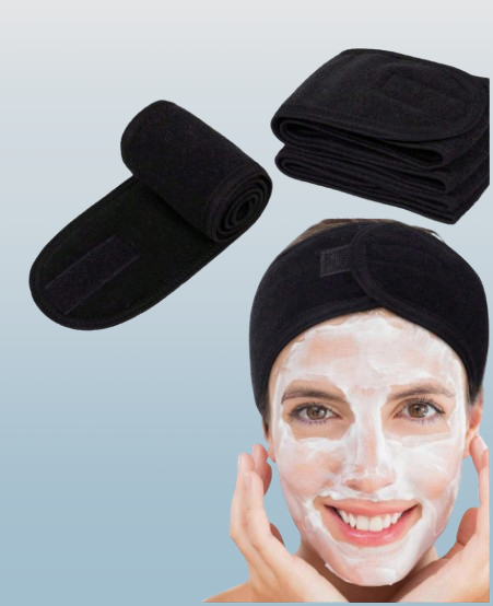 Adjustable Spa Facial Headband – Soft Towel Hair Wrap for Women
