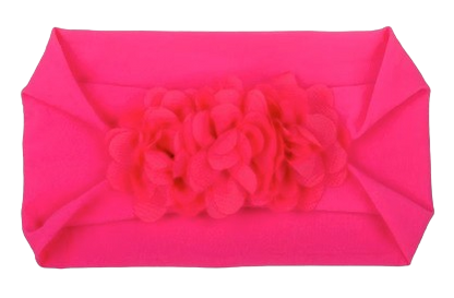 Safe Haven & CO Soft Stretchy Baby Headbands – Floral Turban Hair Wraps for Girls (0–12 Months)