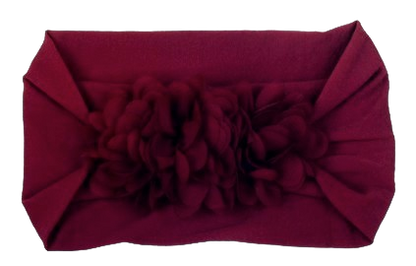 Safe Haven & CO Soft Stretchy Baby Headbands – Floral Turban Hair Wraps for Girls (0–12 Months)