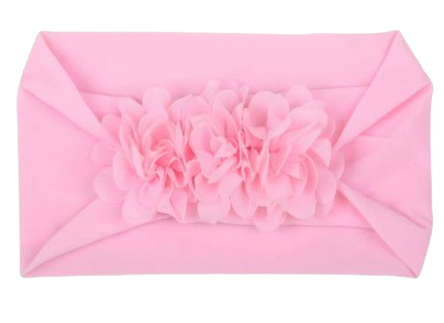 Safe Haven & CO Soft Stretchy Baby Headbands – Floral Turban Hair Wraps for Girls (0–12 Months)