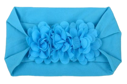 Safe Haven & CO Soft Stretchy Baby Headbands – Floral Turban Hair Wraps for Girls (0–12 Months)