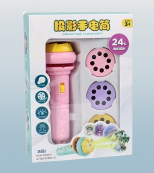 Cartoon Animal Flashlight Projector Torch Toy – Cute Bedtime Story Light for Kids