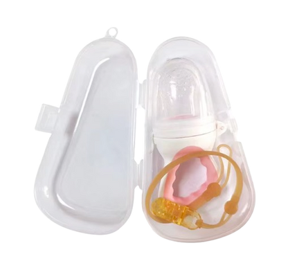 Safe Haven & CO Silicone Baby Pacifier with Chain and Carrying Case