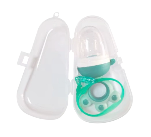 Safe Haven & CO Silicone Baby Pacifier with Chain and Carrying Case
