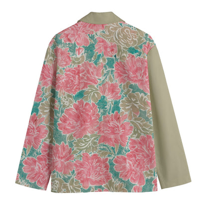 Men's Watercolor Print Floral 2 Casual Blazer in Cotton