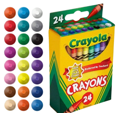 Crayola 24-Count Crayon Set – Bright & Bold Assorted Colors, Non-Toxic