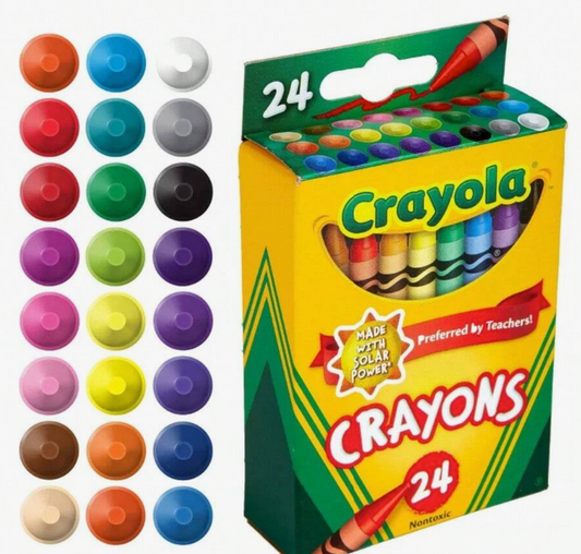 Crayola 24-Count Crayon Set – Bright & Bold Assorted Colors, Non-Toxic