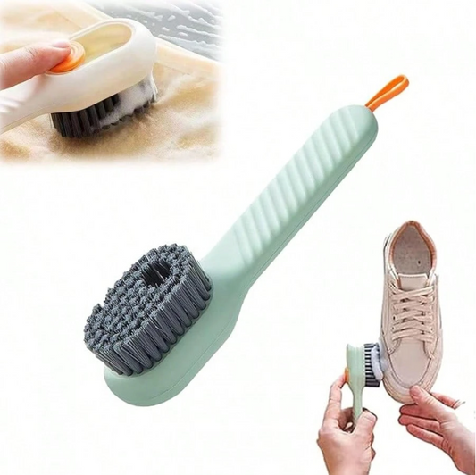 2-in-1 Multifunction Cleaning Brush with Soap Dispenser – Liquid-Injecting Scrub Brush for Clothes & Shoes
