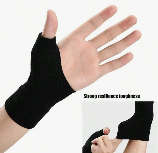 2-Pack Gel Pad Thumb Fingerless Compression Gloves for Joint Support