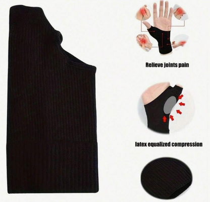 2-Pack Gel Pad Thumb Fingerless Compression Gloves for Joint Support