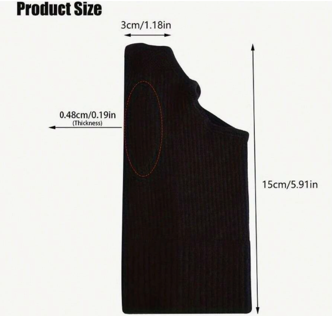 2-Pack Gel Pad Thumb Fingerless Compression Gloves for Joint Support