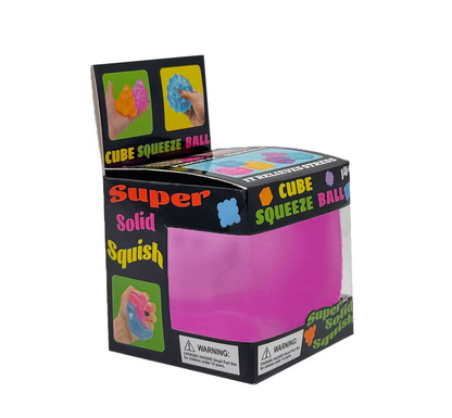 2-Inch Ice Cube Stress Relief Toy – Press-and-Squeeze Sensory Fidget Cube