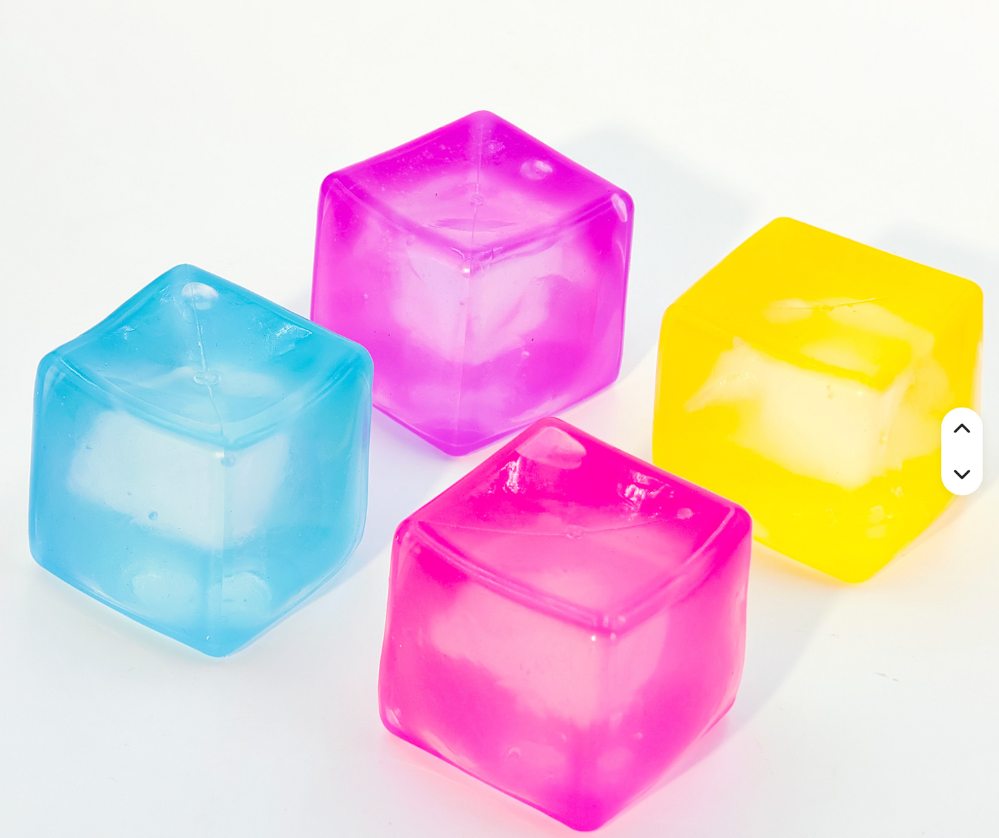 2-Inch Ice Cube Stress Relief Toy – Press-and-Squeeze Sensory Fidget Cube