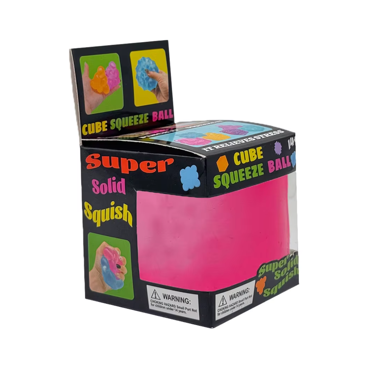 2-Inch Ice Cube Stress Relief Toy – Press-and-Squeeze Sensory Fidget Cube