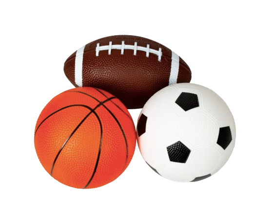 Sports Stars 3-Pack Easy Grip Sports Ball Set – Football, Basketball & Soccer Ball