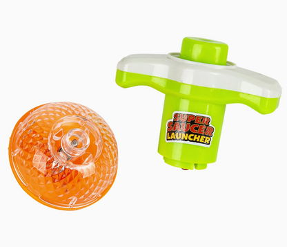 3.5" Light-Up Top Launcher Toy Set – 3 Pack Spinning Tops