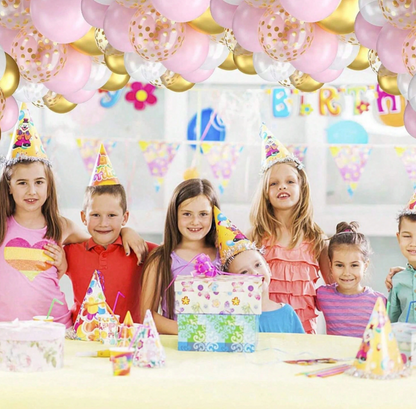 Pink, White & Gold Metallic Party Balloons Set – 30-Piece Assorted Latex Balloon Pack (12 Inch)