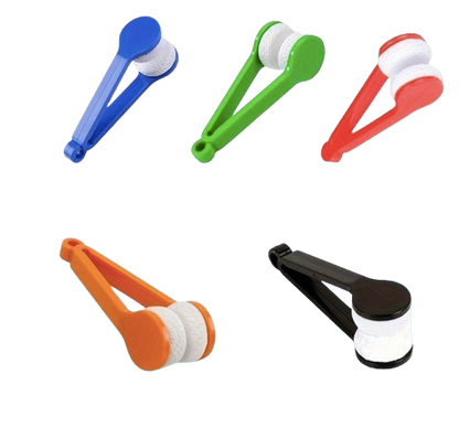 3-Piece Microfiber Eyeglass Lens Cleaner Clip – Portable Reusable Cleaning Tool