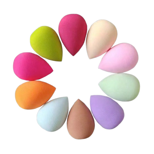 Multi-purpose Blending Sponges Teardrop Shape Latex-Free Smooth Blending Assorted Colors 4-Piece Set