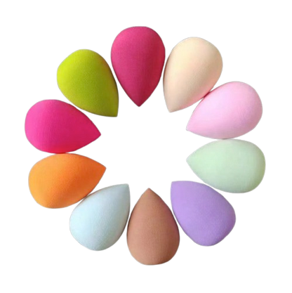 Multi-purpose Blending Sponges Teardrop Shape Latex-Free Smooth Blending Assorted Colors 4-Piece Set