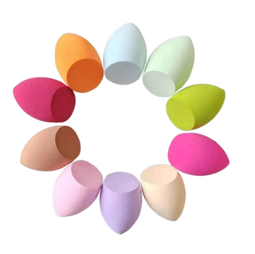 Multi-purpose Blending Sponges Teardrop Shape Latex-Free Smooth Blending Assorted Colors 4-Piece Set