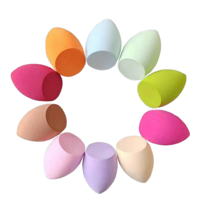 Multi-purpose Blending Sponges Teardrop Shape Latex-Free Smooth Blending Assorted Colors 4-Piece Set