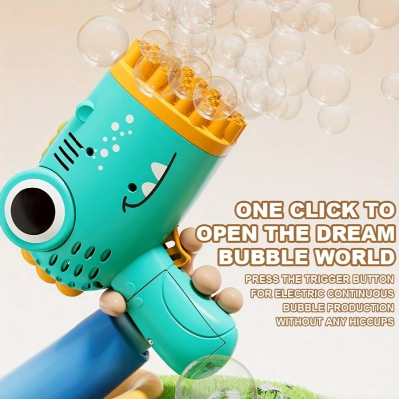 40-Hole Children’s Electric Bubble Gun Toy – Colorful Bubbles for Outdoor Fun
