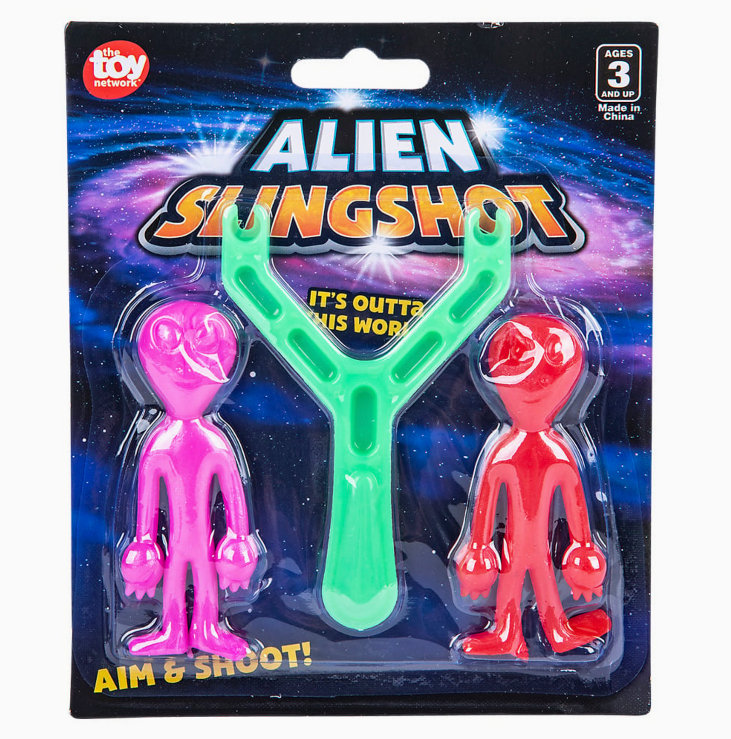 Alien Slingshot Flying Sticky Toy Set – 2 Pack