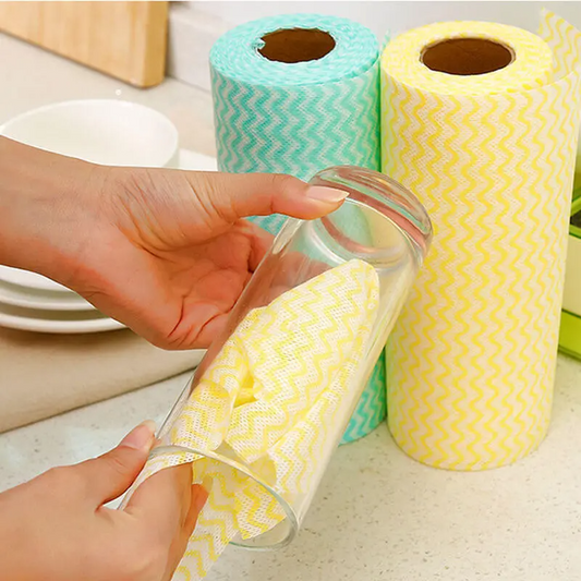 50-Roll Non-Woven Kitchen Disposable Dish Towels