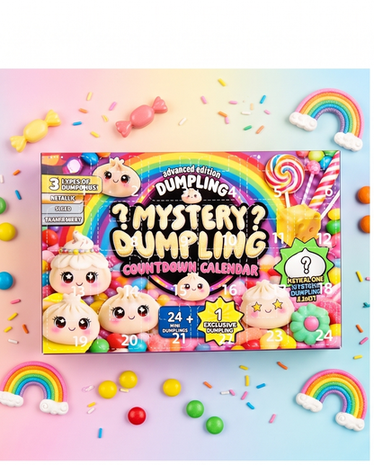 24-Piece Mystery Dumpling Squishy Countdown Advent Calendar – Slow Rise Sensory Fidget Toys