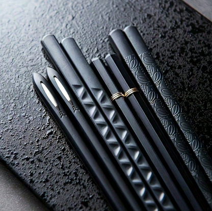 KANGANWEISHI 5-Piece Glass Fiber Chopsticks Set – Heat-Resistant Dining Utensils