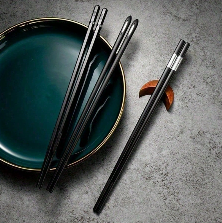 KANGANWEISHI 5-Piece Glass Fiber Chopsticks Set – Heat-Resistant Dining Utensils