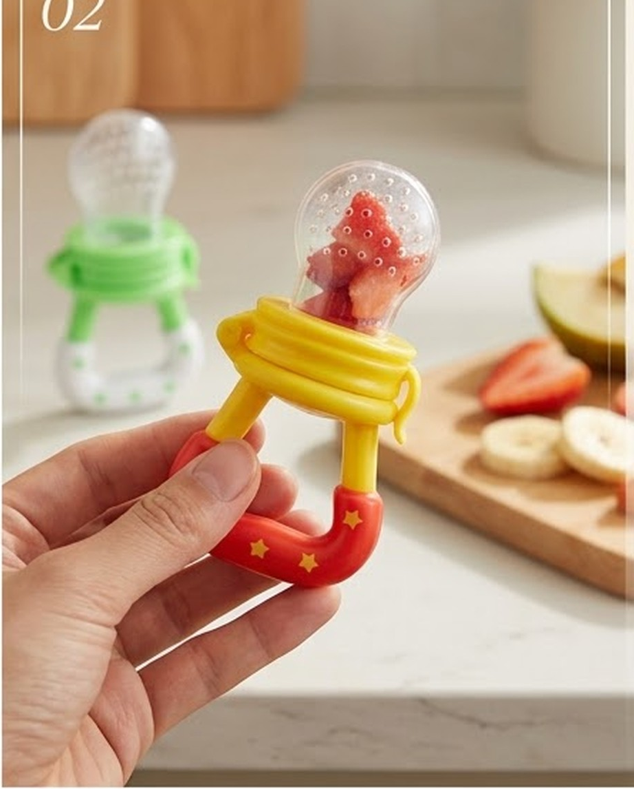 Baby Fruit Feeder & Teether Pacifier Multi-functional Teething Relief Silicone BPA-Free