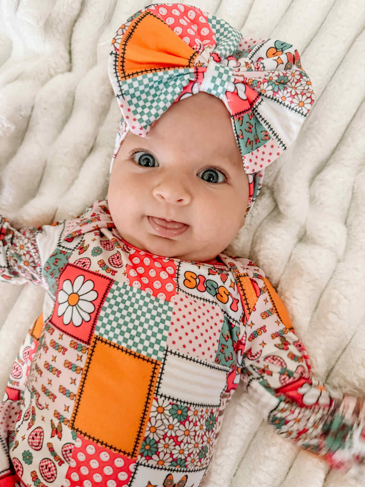 Newborn Sissy gown and headband set