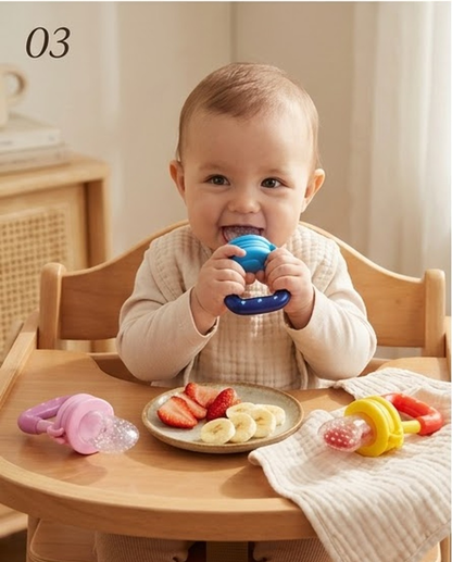 Baby Fruit Feeder & Teether Pacifier Multi-functional Teething Relief Silicone BPA-Free