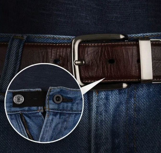 Adjustable Waistband Extension Buckle for Jeans and Pants, 4 Count