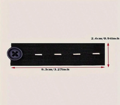 Adjustable Waistband Extension Buckle for Jeans and Pants, 4 Count