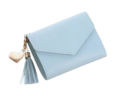 Women’s Faux Leather Wallet with Tassel Charm