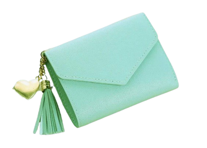 Women’s Faux Leather Wallet with Tassel Charm