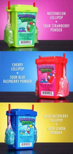 Dumpster Dippers 2-Pack Lollipop & Sour Powder Candy