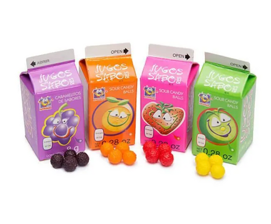 Anahuac Fruti Kuikas Sour Candy Balls Variety Pack – 4 Pack (8g Each)