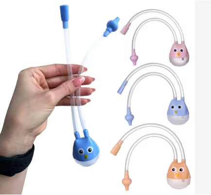 Baby Nasal Aspirator with Soft Silicone Tip – Manual Nose Cleaner