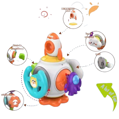 Safe Haven & CO Baby Busy Hand Grip Ball Toy – Developmental Sensory Activity Cube