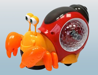 Light-Up Musical Snail & Crab Crawling Toys