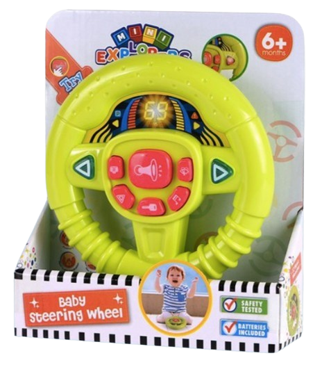 Lollipop Baby’s First Steering Wheel – Interactive Musical Toy for Ages 6+ Months