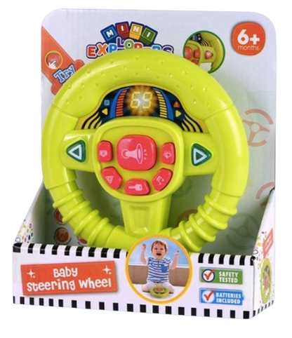 Lollipop Baby’s First Steering Wheel – Interactive Musical Toy for Ages 6+ Months