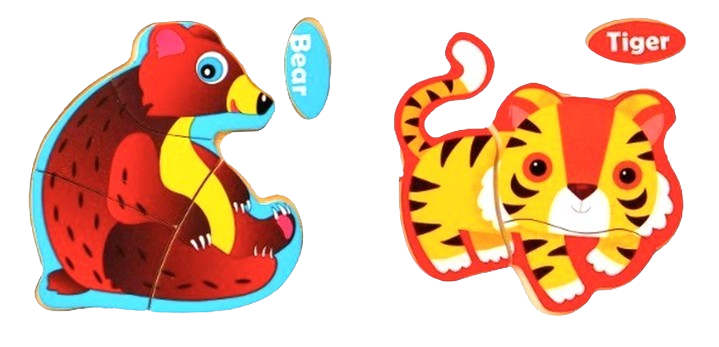 Safe Haven & CO Wooden Toddler Jigsaw Puzzle Set – 2 Pack Learning Puzzles (12–24 Months)