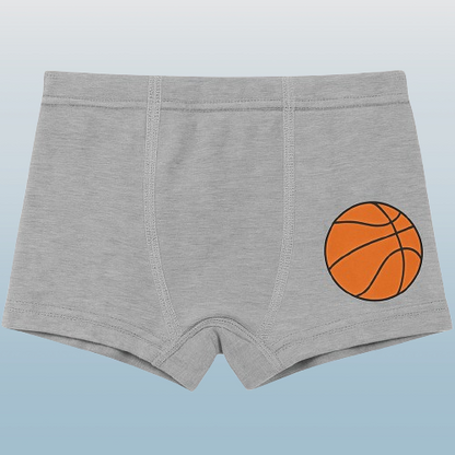 Boys' Cotton Boxer Briefs – Sports Ball Print