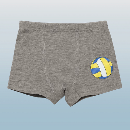 Boys' Cotton Boxer Briefs – Sports Ball Print