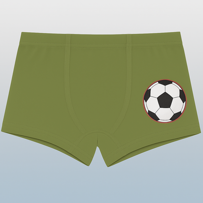 Boys' Cotton Boxer Briefs – Sports Ball Print